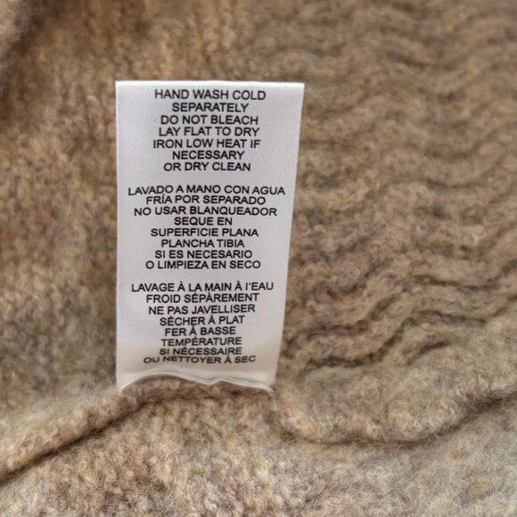 Kut From The Kloth Adah Oatmeal / Tan Waffle Weave Mock Turtleneck - Sz L - NWT - Picture 6 of 6